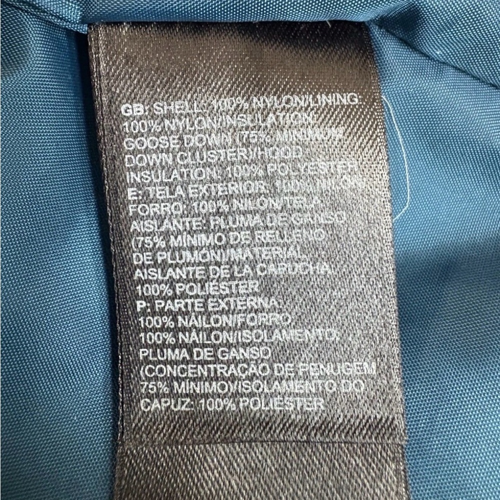 The North Face Blue Zip-Up Down Hooded Small Puffer Jacket - Picture 7 of 10